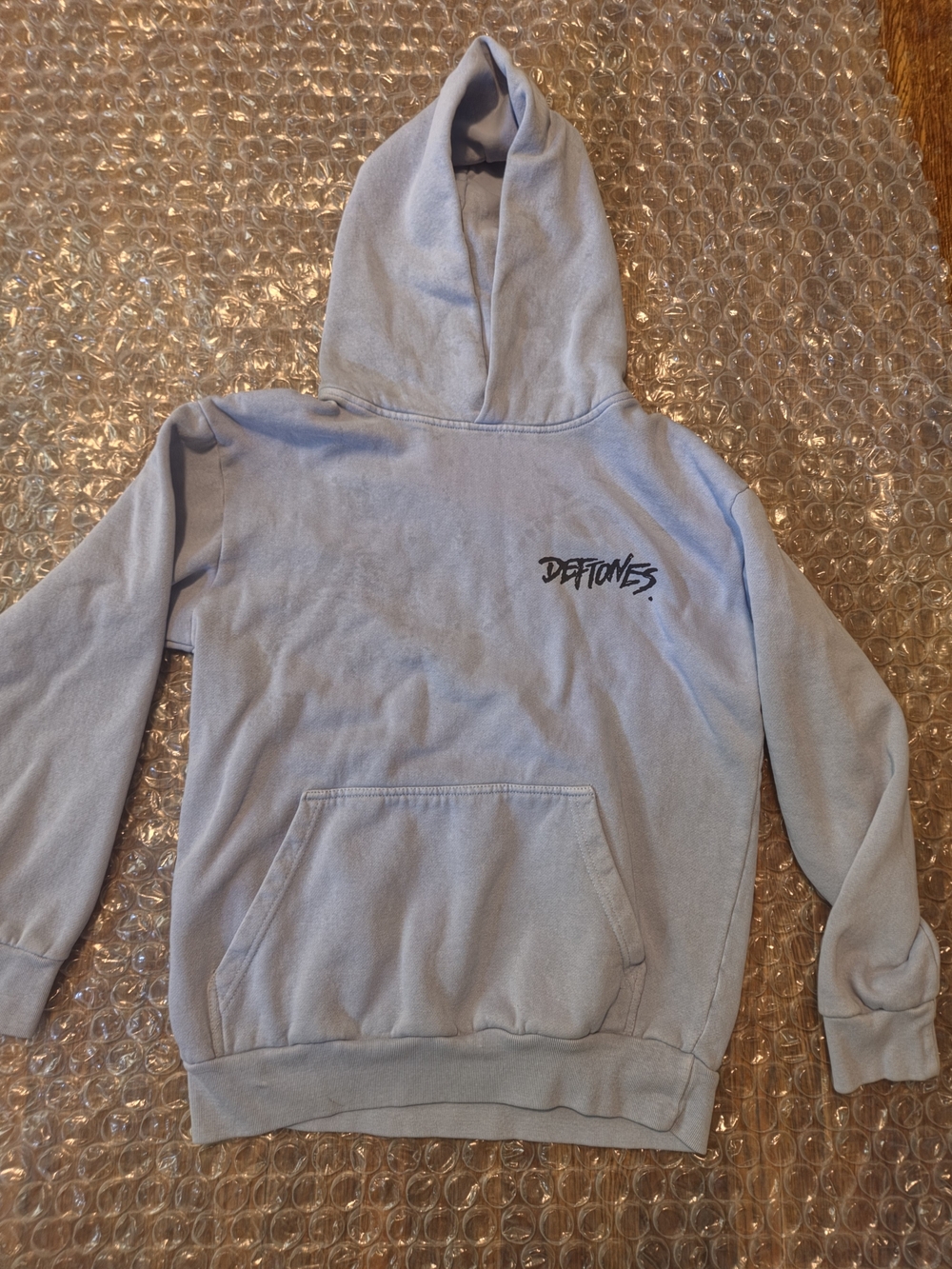 Deftones Light Blue Pullover Hoodie - Stains Only Visible In Certain Lighting